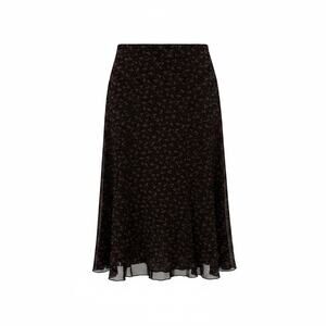 Vintage Hennes Collection Black Floral Skirt Plus Size 14 90s